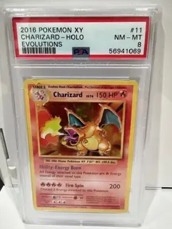 2016 Pokemon XY Charizard-Holo Evolutions # 11 PSA 8 - Image 1