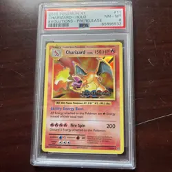 2016 POKEMON XY EVOLUTIONS PRERELEASE #11 CHARIZARD-HOLO PSA 8 - Image 1