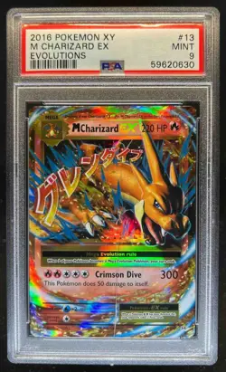 2016 Pokemon XY Evolutions Mega Charizard Holo #13/108 PSA 9 - Image 1