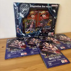 One Piece Card Game Illustration Box Vol. 6 New Factory Sealed + 5 Booster Packs - Image 2