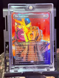 Magic the Gathering MTG NM The Soul Stone 0243 Marvel Spider-Man Borderless Foil - Image 1