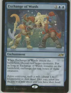 Exchange of Words 331 Regular Border Galaxy Foil NM Unfinity MTG - Image 1