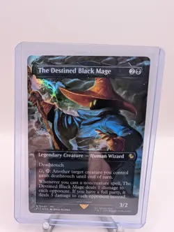 The Destined Black Mage [Borderless Foil] #447 Magic Final Fantasy Commander - Image 1