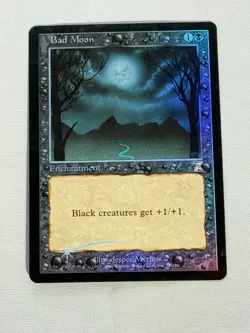 MTG FOIL Bad Moon Timeshifted Magic the Gathering - Image 1
