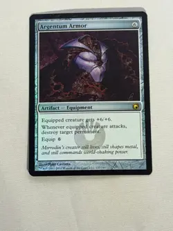 MTG FOIL Argentum Armor Scars of Mirrodin Magic the Gathering - Image 1