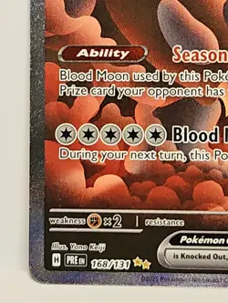 Pokemon - Bloodmoon Ursaluna ex - 168/131 - SV: Prismatic Evolutions NM - Image 3