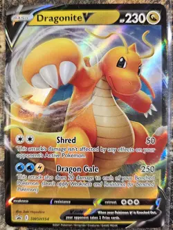 Pokemon 2021 Black Star Promo Dragonite V SWSH154 NM or Better - Image 1