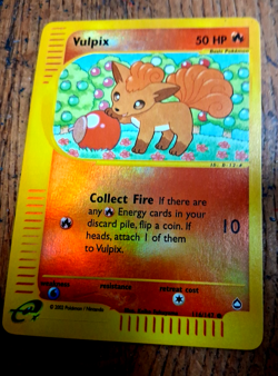 Pokemon Vulpix 116/147 Reverse Foil Aquapolis LP Fast Ship - Image 2