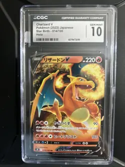 Charizard V 2022 Japanese Star Birth #014 Holo CGC Gem Mint 10 Pokemon TCG - Image 1