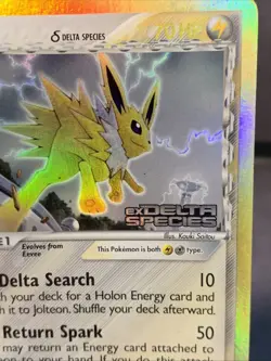 Pokemon TCG Jolteon #7/113 EX Delta Species Reverse Holo Rare Stamped 2005 VTG - Image 2