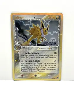 Pokemon TCG Jolteon 7/113 2005 Ex Delta Species Reverse Holo Stamped DMGD - Image 1