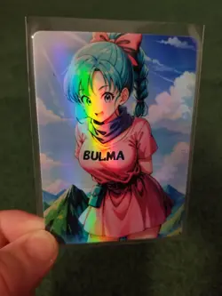 BULMA DRAGON BALL RAINBOW FOIL WAIFU ANIME CARD - Image 3