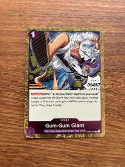 Gum-Gum Giant OP09-078 R English Foil One Piece TCG Card Game - Image 1