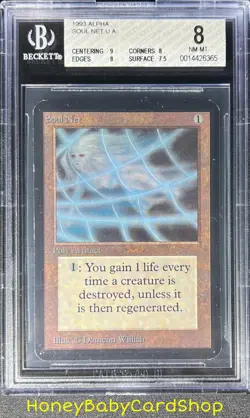 MTG Limited Edition Alpha 1993 Soul Net BGS 8.0 NM/MT Old School 93/94 - Image 1