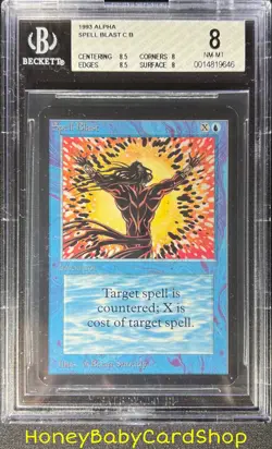 MTG Limited Edition Alpha 1993 Spell Blast BGS 8.0Q++ NM/MT Old School 93/94 - Image 1