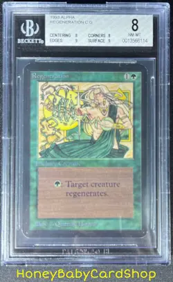 MTG Limited Edition Alpha 1993 Regeneration BGS 8.0Q++ NM/MT Old School 93/94 - Image 1