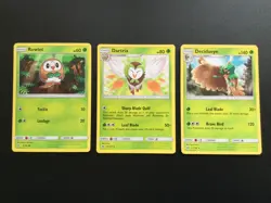 Pokemon Rowlet, Dartrix & Decidueye Evo Line Bundle - Sun & Moon 2016 TCG - Image 1