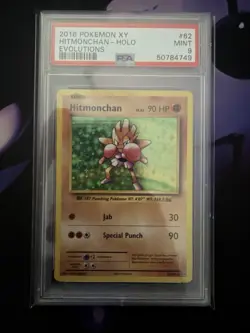 Hitmonchan Holo #62/108 Pokemon XY Evolutions PSA 9 - Image 1