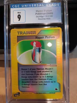 Hyper Potion cgc 9 MINT REVERSE HOLO Skyridge 2002 E-Reader 127/144 psa Pokemon - Image 1