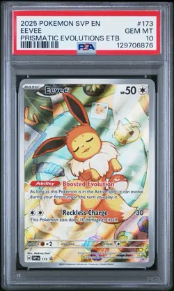 2025 Black Star Promo Prismatic Evolutions ETB # 173 Eevee PSA 10 Card GEM MINT! - Image 1