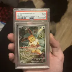 Black Star Promo Prismatic Evolutions ETB Eevee #173 PSA 9 Mint - Image 1
