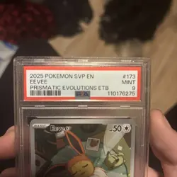 Black Star Promo Prismatic Evolutions ETB Eevee #173 PSA 9 Mint - Image 3