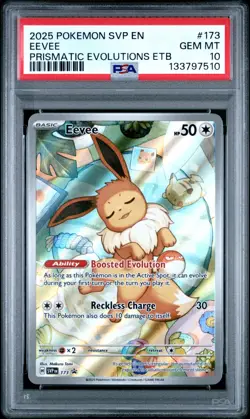 Eevee Prismatic Evolutions Black Star ETB Promo SVP173 PSA 10 - Image 1