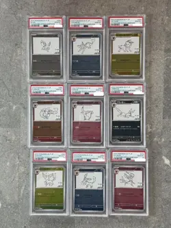 ALL PSA 10 Pokemon Card Japanese Yu Nagaba Eevee Complete 9 set Limited Promo - Image 1