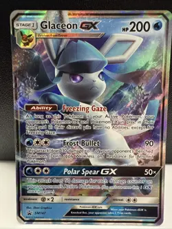 Pokemon Glaceon GX SM147 Sun & Moon BLACK STAR PROMO NM 1118#196 - Image 1