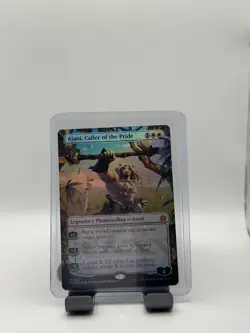 MTG, Ajani, Caller of the Pride FOIL NM 357 (Borderless) Foundations Foil - Image 1