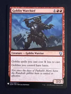 1x Goblin Warchief (130) Mystery Booster LP MTG Magic the Gathering x1 MKE - Image 1