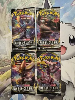 Pokemon TCG Sword & Shield Rebel Clash Brand New Sealed Unopened Packs Art set - Image 1