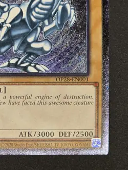 Blue-Eyes White Dragon Ultimate Rare OP28-EN001 Yugioh #2 - Image 4