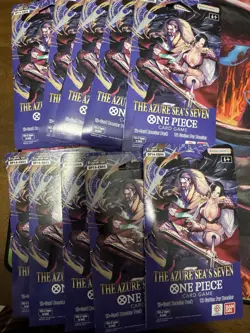 10 Single Pack’s One Piece OP14 - THE AZURE SEA’S SEVEN-Sleeved Blister Booster - Image 1