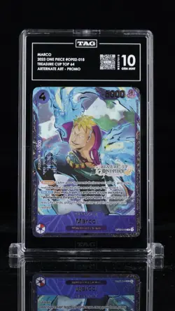 2023 One Piece Promo Marco Treasure Cup Top 64 OP02-018 ENG TAG 10 GEM MT - Image 1