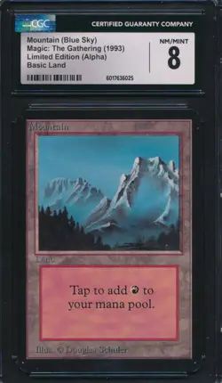 Alpha Mountain CGC 8 Graded Magic MTG (6025) -magicgraders- - Image 1
