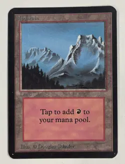 Mountain (B) Blue Sky Alpha LP Light Play MTG Magic The Gathering 1.1 - Image 1