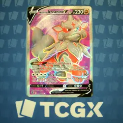 Pokemon - Hisuian Arcanine V (Full Art) - 179/195 - SWSH12: Silver Tempest NM - Image 1