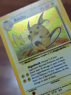 Raichu 14/62 Holo Fossil Pokemon Card TCG WOTC MP! - Image 2