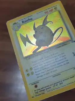 Raichu 14/62 Holo Fossil Pokemon Card TCG WOTC MP! - Image 3
