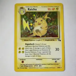 Raichu 14/62 - Unlimited Holo Rare - Pokemon TCG - Fossil - MP - Image 1