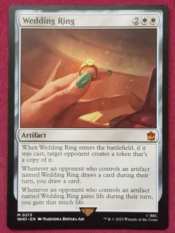 Magic The Gathering DOCTOR WHO WEDDING RING artifact card MTG - Image 1