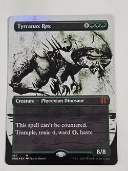 Tyrranax Rex (Showcase) (Step-and-Compleat Foil) - Phyrexia: All Will Be One - Image 1