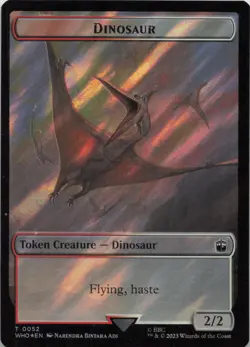 Human Rogue // Dinosaur Double-Sided Token (Surge Foil) Doctor Who - Image 1