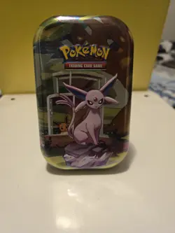 Pokemon Prismatic Evolutions Espeon Mini Tin (No Packs Included) - Image 1