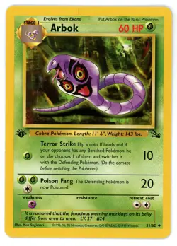 1st Edition Fossil Non Holo Pokemon Card Singles - Choose Your Cards - Image 2