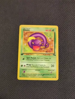 Ekans 46/62 1st Edition Fossil Pokemon NM/M - Image 1