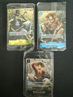 One Piece Monkey D. Luffy P-075,074,& 073 English Promo Tin Set Vol 2 Sealed! #2 - Image 1