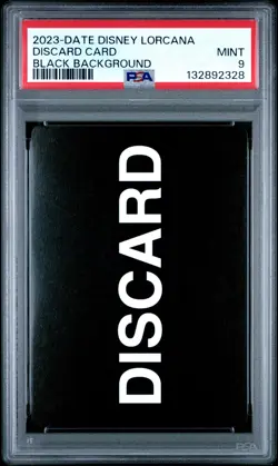 2023-DATE DISNEY LORCANA FILLER CARD BLACK BACKGROUND DISCARD CARD PSA 9 - Image 1