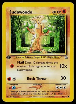 Pokemon Neo Genesis 77/111 Sudowoodo 1st Edition Pokemon Card - Image 1